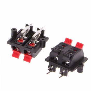 CONECTOR CHASIS PARA AMPLIFICADORES/MODELO 4 PASADORES ALAMBRES CLIP TERMINAL