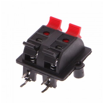 CONECTOR CHASIS PARA AMPLIFICADORES/MODELO 4 PASADORES ALAMBRES CLIP TERMINAL