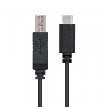 CABLE USB 2.0 IMPRESORA 3A, TIPO USB-C/M-B/M, NEGRO, 1.0 M