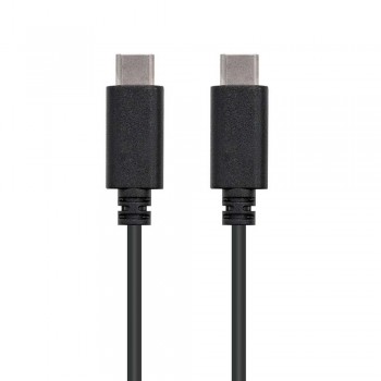 CABLE USB 2.0 3A, TIPO USB-C/M-USB-C/M, NEGRO, 0.5 M