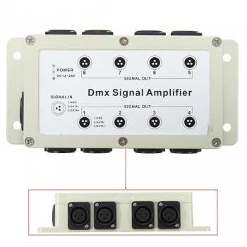 SPLITTER DMX 8 SALIDAS