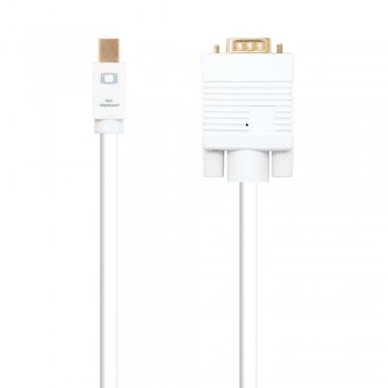 CABLE CONVERSOR MINI DP A VGA, MINI DP/M - VGA/M, BLANCO, 2.0 M