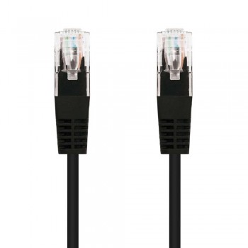 CABLE RED LATIGUILLO RJ45 CAT.6 UTP AWG24, NEGRO, 0.5 M