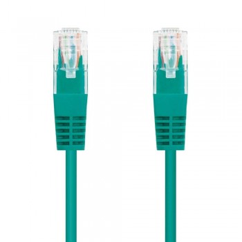 CABLE RED LATIGUILLO RJ45 CAT.6 UTP AWG24, VERDE, 0.5 M