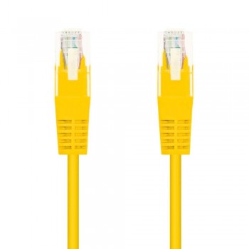 CABLE RED LATIGUILLO RJ45 CAT.6 UTP AWG24, AMARILLO, 0.5 M