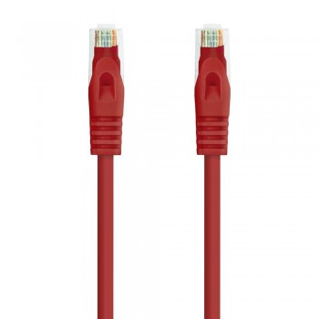 CABLE RED LATIGUILLO RJ45 LSZH CAT.6A UTP AWG24, ROJO, 0.5 M