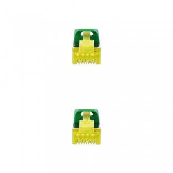 CABLE RED LATIGUILLO RJ45 LSZH CAT.6A SFTP AWG26, VERDE, 0.5 M