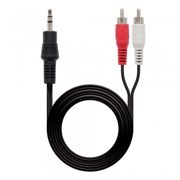 CABLE AUDIO ESTEREO, 3.5/M-2xRCA/M, 0.3 M