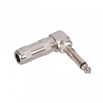 CONECTOR JACK MACHO MONO ACODADO METALICO