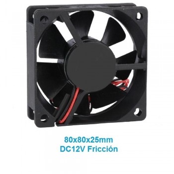 VENTILADOR DC FRICCION 80x80x25mm