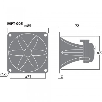 ALTAVOZ PIEZOELECTRICO MPT-005 (CUADRADO)