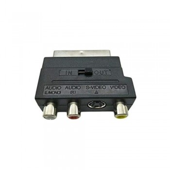 ADAPTADOR SCART A 3 RCA + S-VIDEO