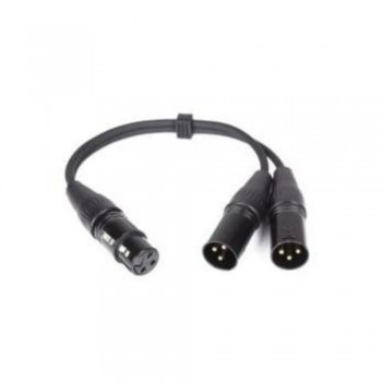 CABLE AUDIO \cY\c  XLR HEMBRA  A 2 XLR MACHO - 0,30M