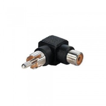 CONECTOR  ACODADO RCA MACHO A RCA HEMBRA