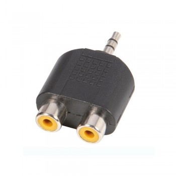 ADAPTADOR 2RCA HEMBRA  A MINI JACK