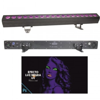 BARRA LED DMX LUZ NEGRA  UV 100CM SPANN LIGHT EF218