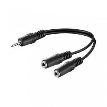 CABLE DIVISOR DE AUDIO ESTEREO 2 JACK HEMBRA A MACHO