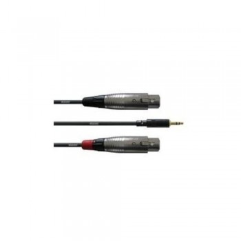 CABLE AUDIO \cY\c CORDIAL 2XLR HEMBRA A MINIJACK STEREO 3M