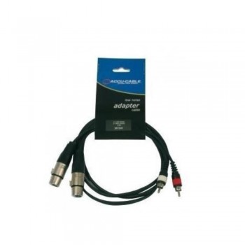 CABLE AUDIO 2 XLR HEMBRA  A 2 RCA 1,5M