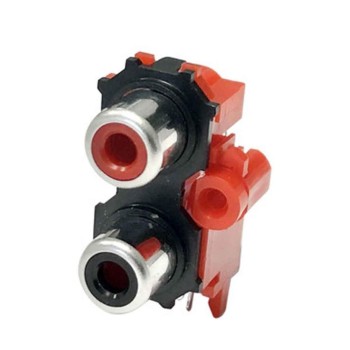 CONECTOR CHASIS RCA HORIZONTAL ROJO