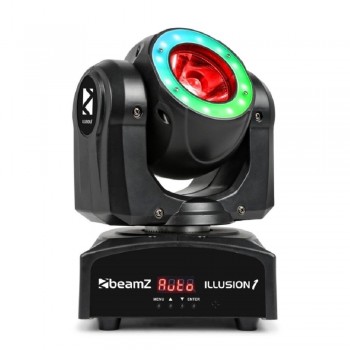 CABEZA MOVIL BEAMZ - ILLUSION 1 LED BEAM CON ANILLO DE LED