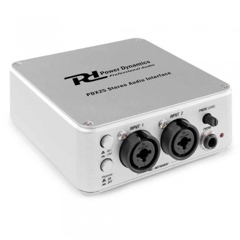 CAJA DI INTERFACE DE AUDIO POWER DYNAMICS PDX25 USB 2 CANALES