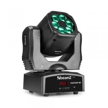 CABEZA MÓVIL BEAMZ PANTHER 80 LED CON LENTES ROTATIVAS