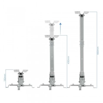 SOPORTE PROYECTOR PJ2012T-S INCLINABLE TECHO PLATA