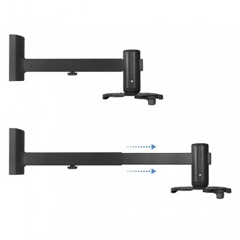 SOPORTE PROYECTOR PJ4015WTN-B GIRA. INCLI. EXTENSIBLE DE PARED, NEGRO