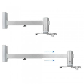 SOPORTE PROYECTOR PJ4015WTN-S GIRA. INCLI. EXTENSIBLE DE PARED, PLATA