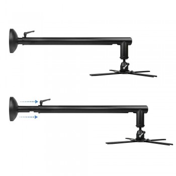 SOPORTE PROYECTOR PJ4017WTN-B GIRA. INCLI. EXTENSIBLE DE PARED, NEGRO