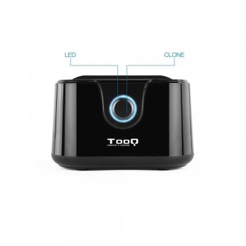 DOCK TOOQ TQDS-802B 2xSATA 2,5/3,5 USB 3.0, CLONE OTB NEGRO