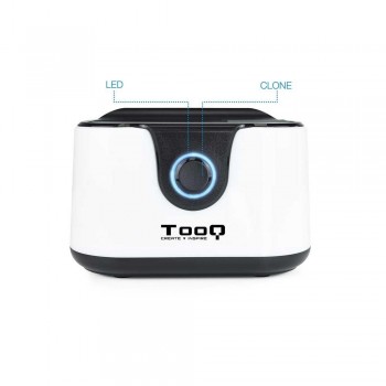 DOCK TOOQ TQDS-802BW 2xSATA 2,5/3,5 USB 3.0, CLONE OTB NEGRO-BLANCO