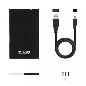 CAJA EXTERNA TOOQ TQE-2522B 2,5 9,5 MM SATA USB 3.0 NEGRA