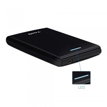 CAJA EXTERNA TOOQ TQE-2526B 2,5 9,5/12,5 MM SATA USB 3.0 NEGRA