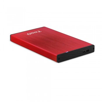 CAJA EXTERNA TOOQ TQE-2527R 2,5 9,5 MM SATA USB 3.0/3.1 GEN1 ROJA