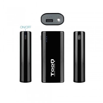 BATERIA EXTERNA TOOQ TQPB-1052-B 5200MAH LUZ 1USB 5V/1A NEGRO