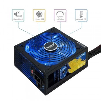 FUENTE TOOQ TQXGEII-600SAP GAMING 600W ATX12V V2.31 APFC 82+ LED ON/OF